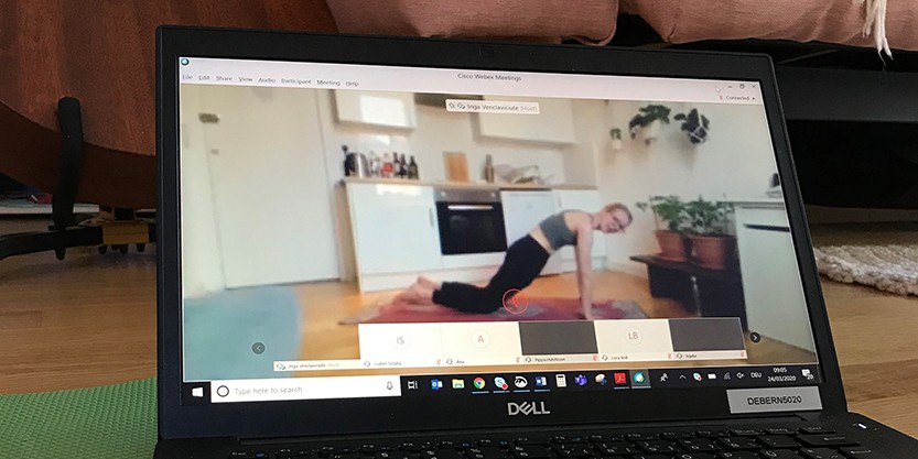 virtual yoga class